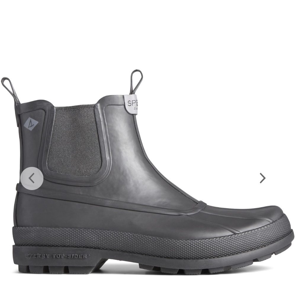 Sperry Mens Men's Cold Bay Rubber Chelsea Boot Size 10M& 10.5M Black Waterproof